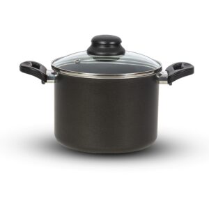 Caldeirão Reto Antiaderente Preto 2 Litros