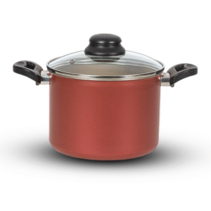 Caldeirão Reto Antiaderente Cereja e Creme