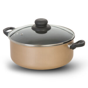 Caçarola Antiaderente Creme e Preta